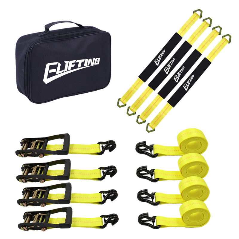 2 tommer x 8 ″ binde ned akselstropper sett （4-pack）